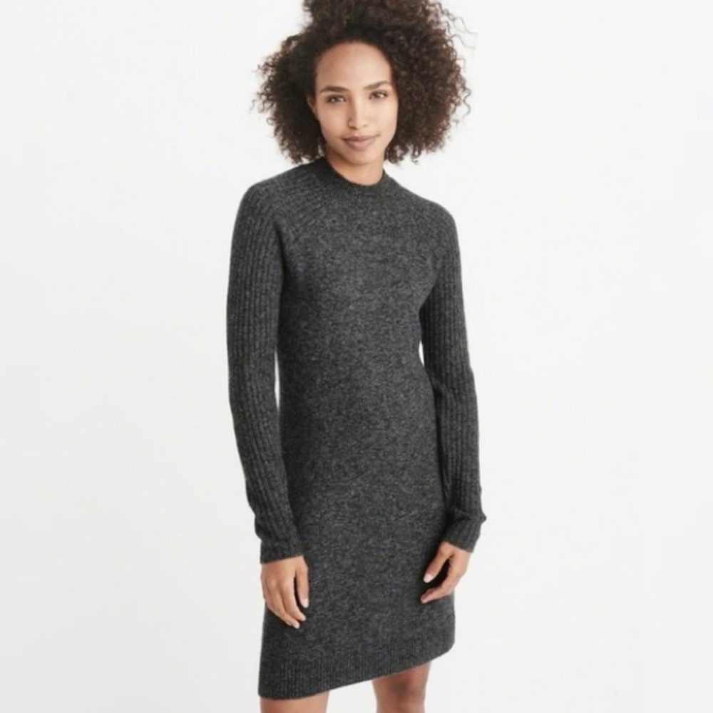 Abercrombie and Fitch Mock Neck Grey Sweater Dress Size XS
